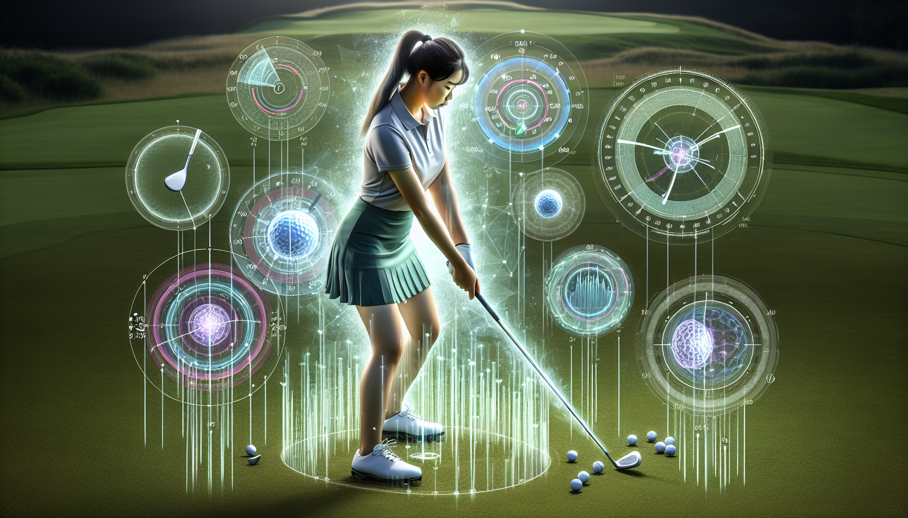 Illustration of a golfer setting specific practice goals